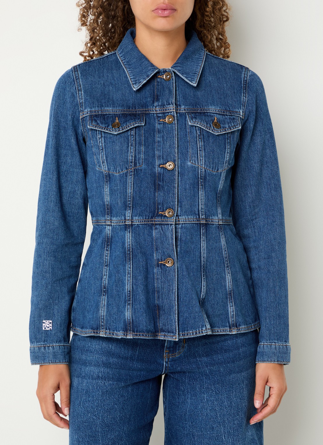 Mos Mosh MMCintura Odak blouse van chambray - detail 3 indigo