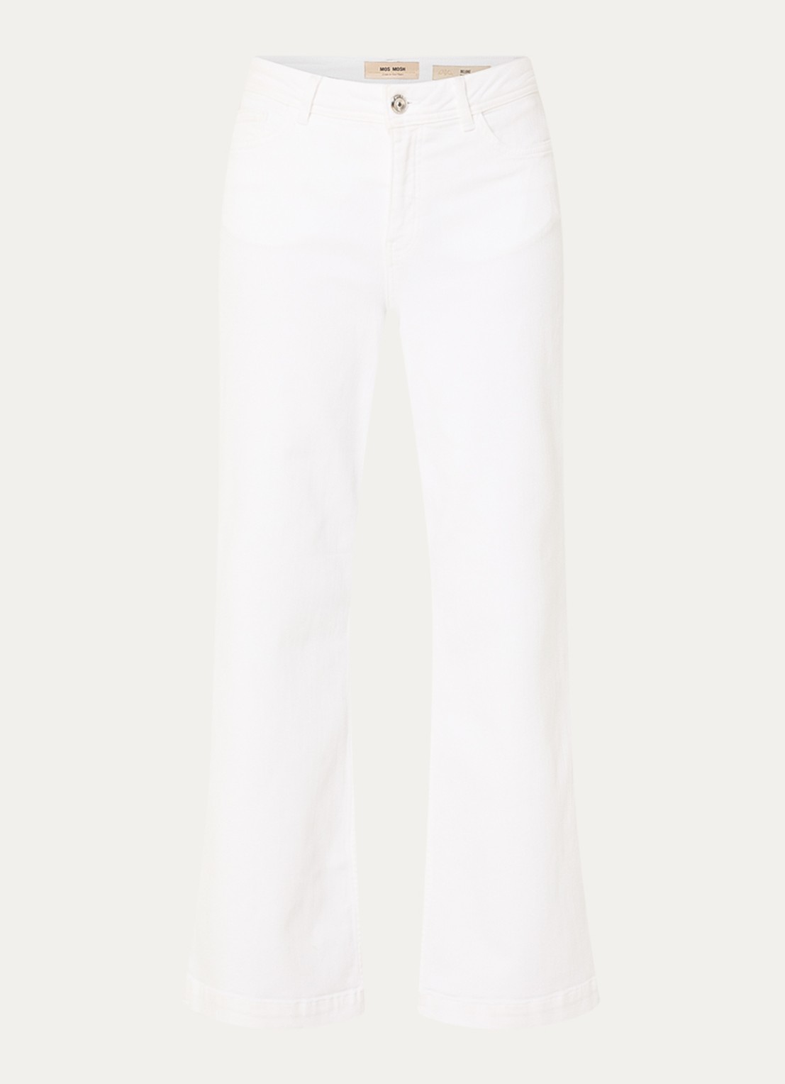 Mos Mosh MMDara Deluxe high waist flared jeans met gekleurde wassing - voorkant 3 wit