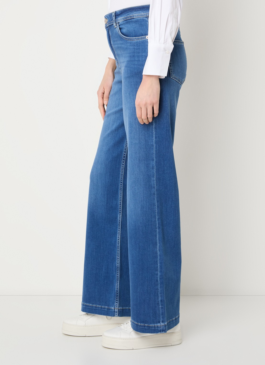 Mos Mosh MMDara high waist wide leg jeans met steekzakken - detail 5 indigo