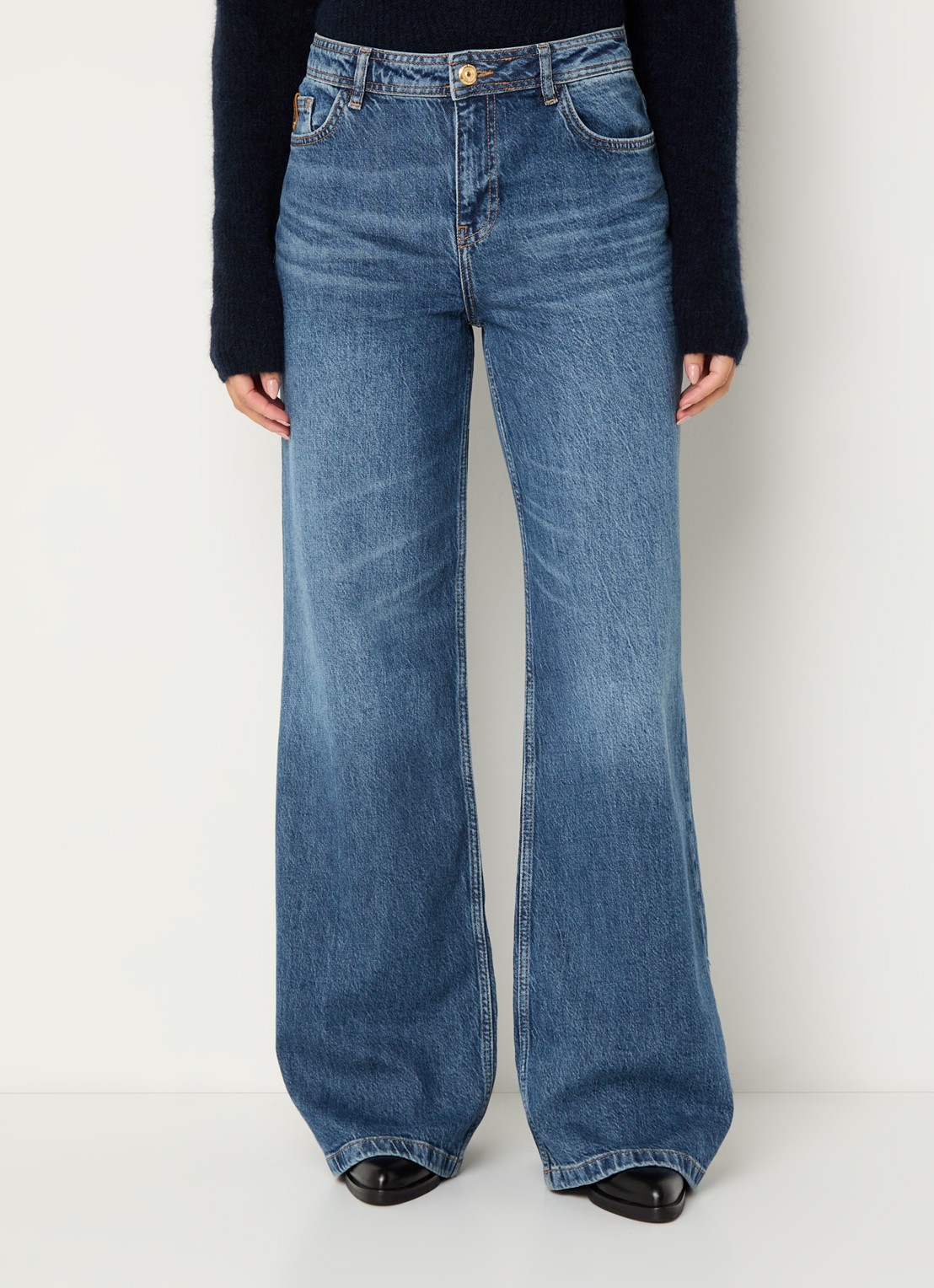 Mos Mosh MMDara Lititi high waist loose fit jeans  - detail 2 indigo