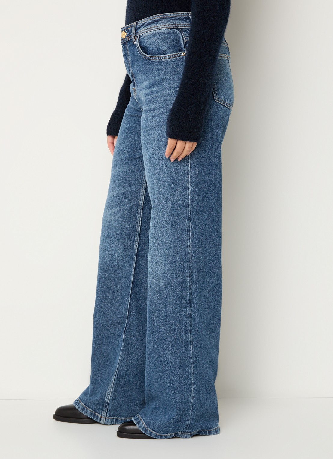 Mos Mosh MMDara Lititi high waist loose fit jeans  - detail 3 indigo