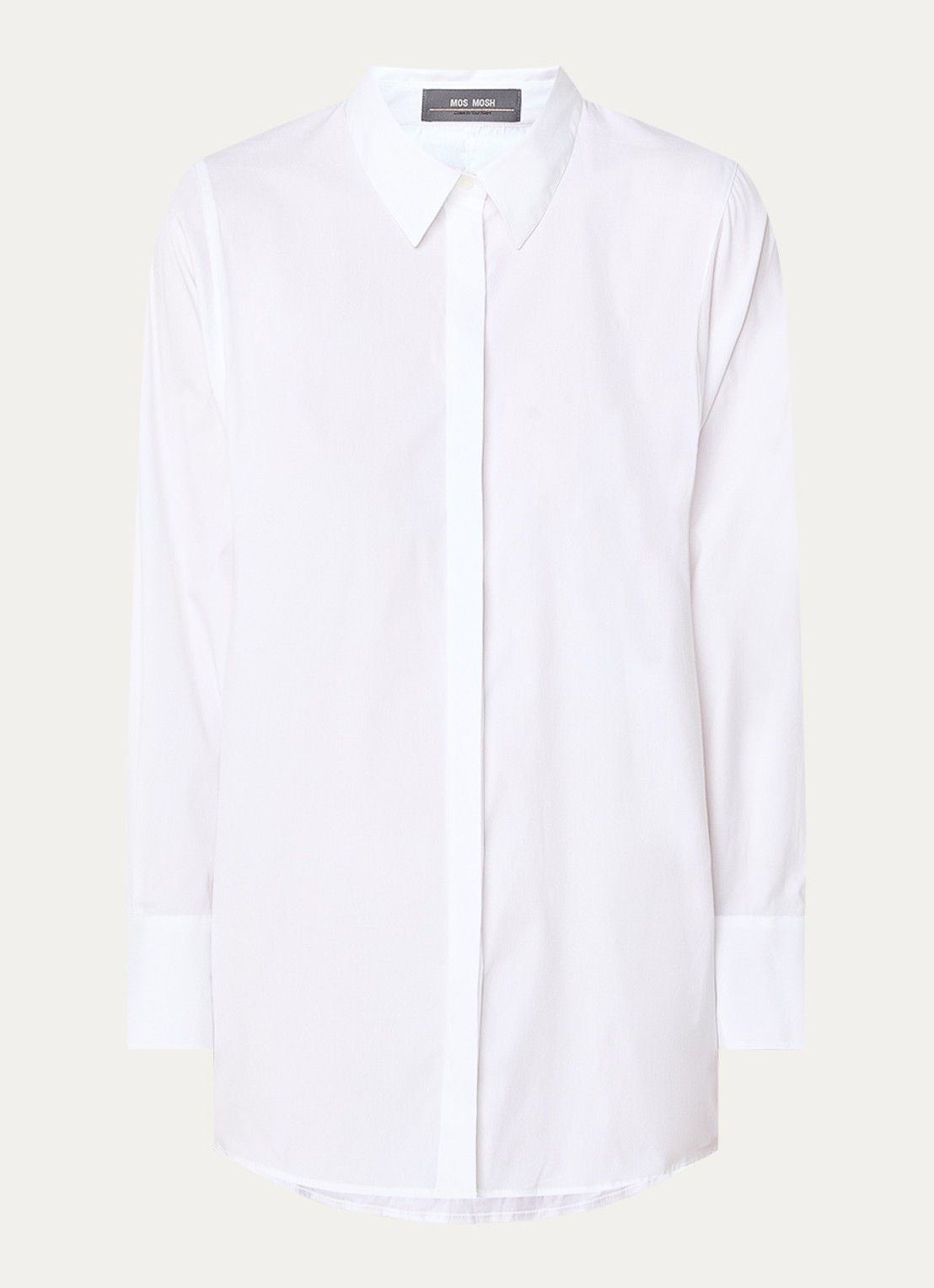 Mos Mosh MMEnola blouse met stretch - voorkant 2 wit