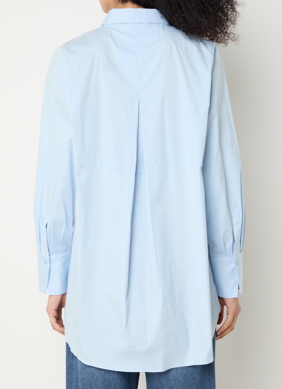 Mos Mosh MMEnola blouse met stretch - achterkant lichtblauw