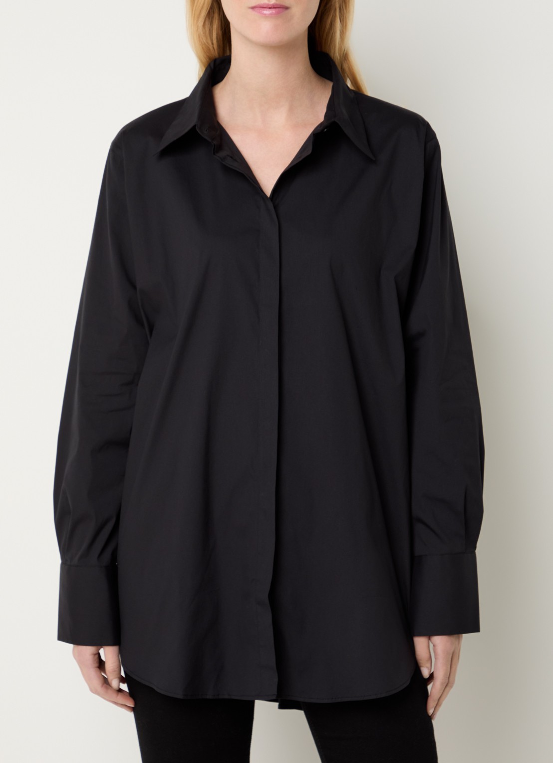 Mos Mosh MMEnola blouse met stretch - detail 3 zwart