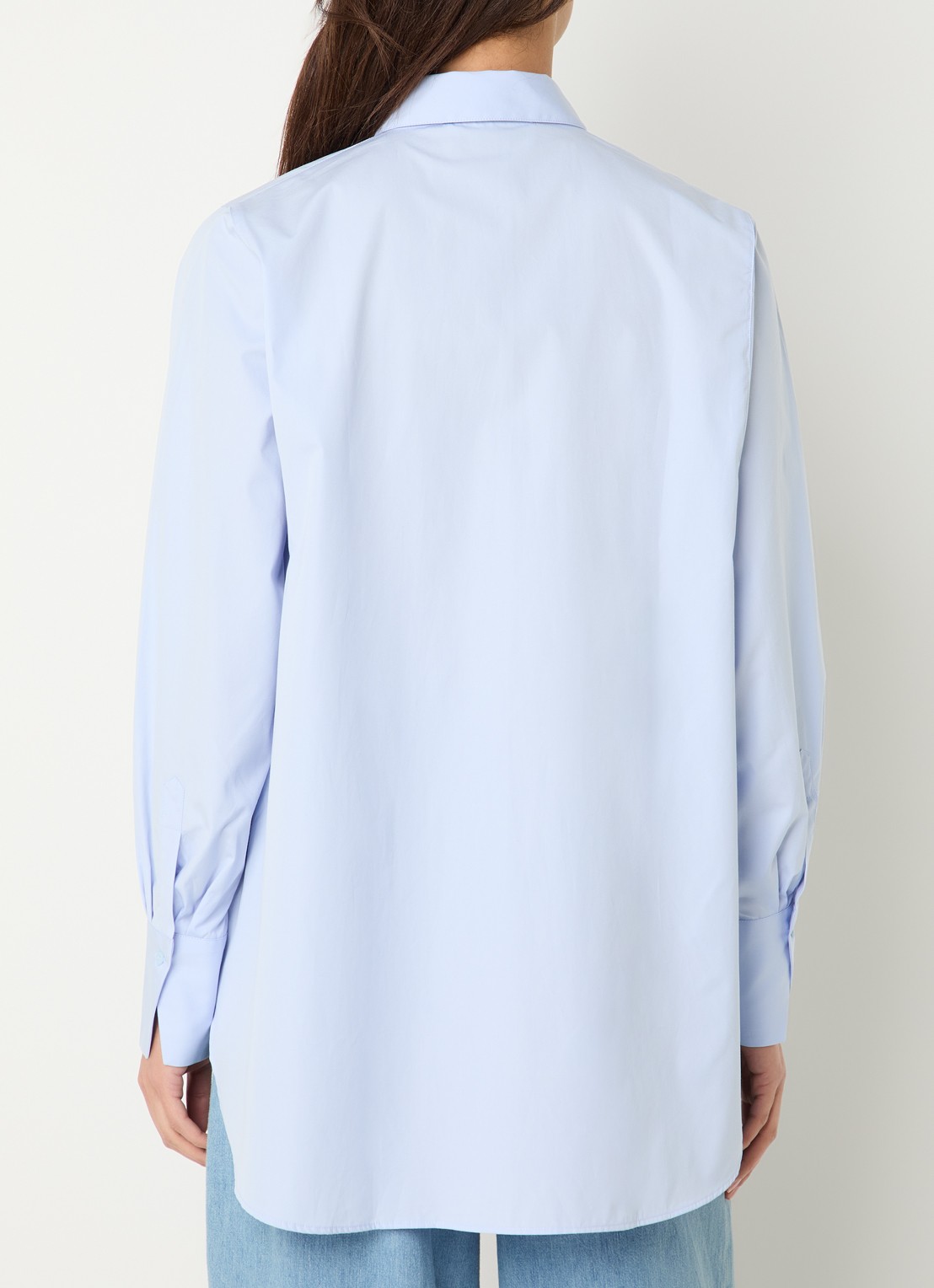Mos Mosh MMEnola blouse van katoen - achterkant 3 lichtblauw