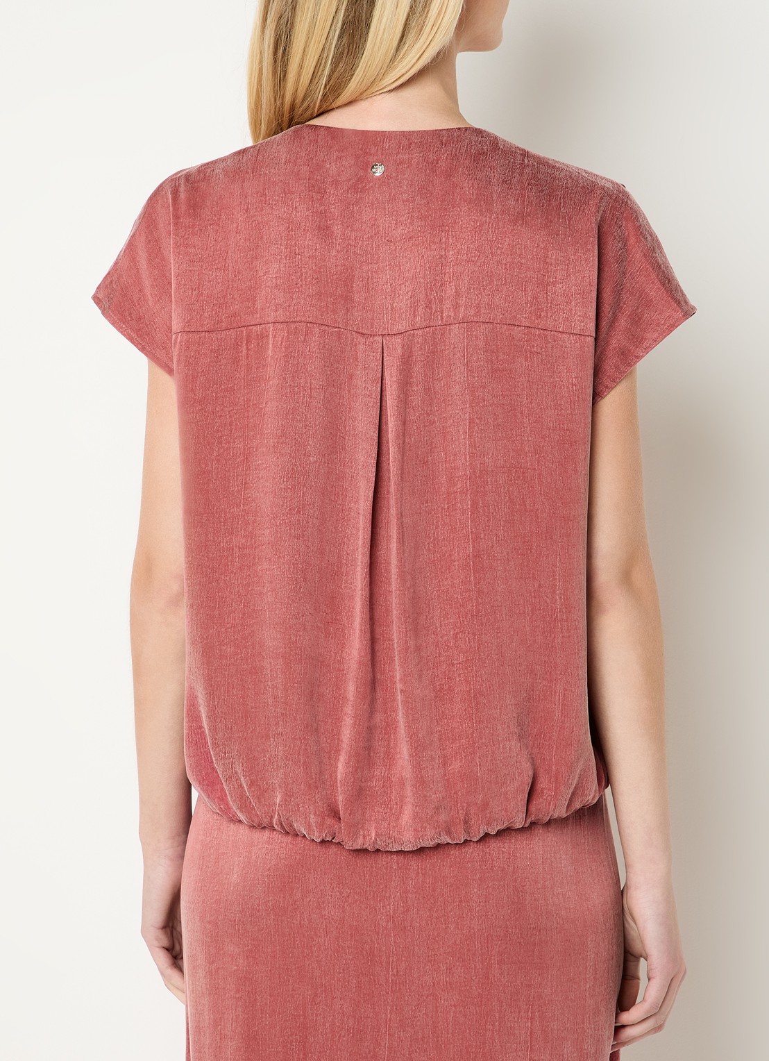 Mos Mosh MMKeli Nadie blouse met opgestikte zakken - achterkant oudroze