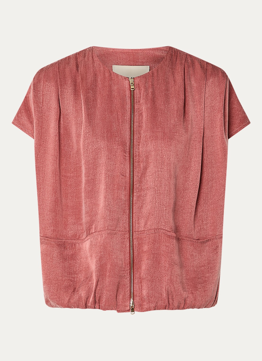 Mos Mosh MMKeli Nadie blouse met opgestikte zakken - voorkant 3 oudroze