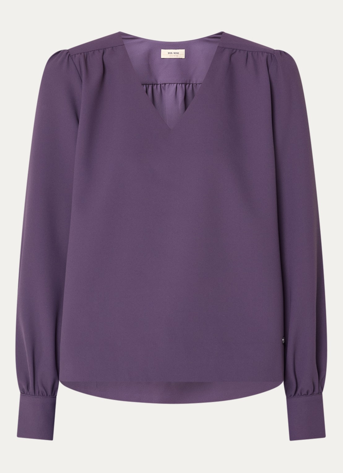 Mos Mosh MMKylie Miley top met pofmouw - voorkant 2 paars