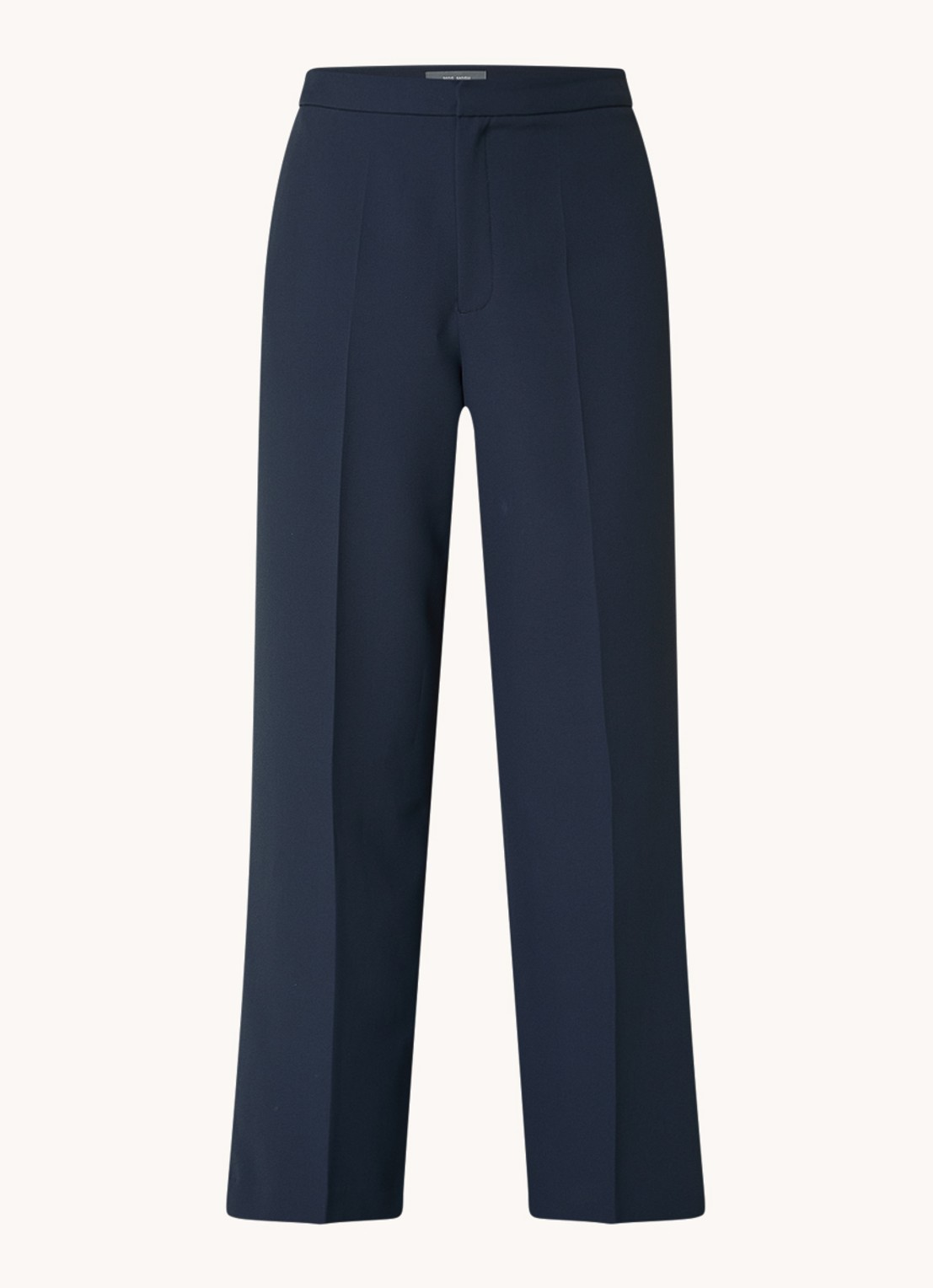 Mos Mosh MMLeya Miley high waist wide fit pantalon met steekzakken - voorkant donkerblauw