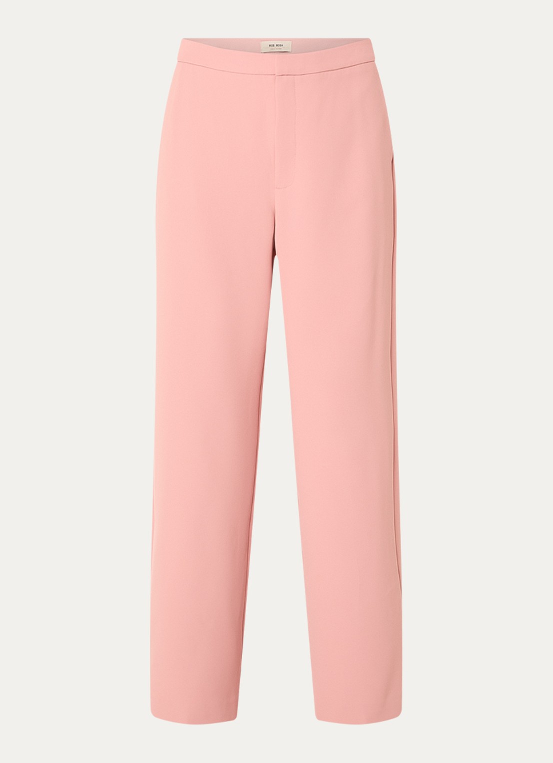 Mos Mosh MMLeya Miley high waist wide fit pantalon met steekzakken - voorkant 2 roze