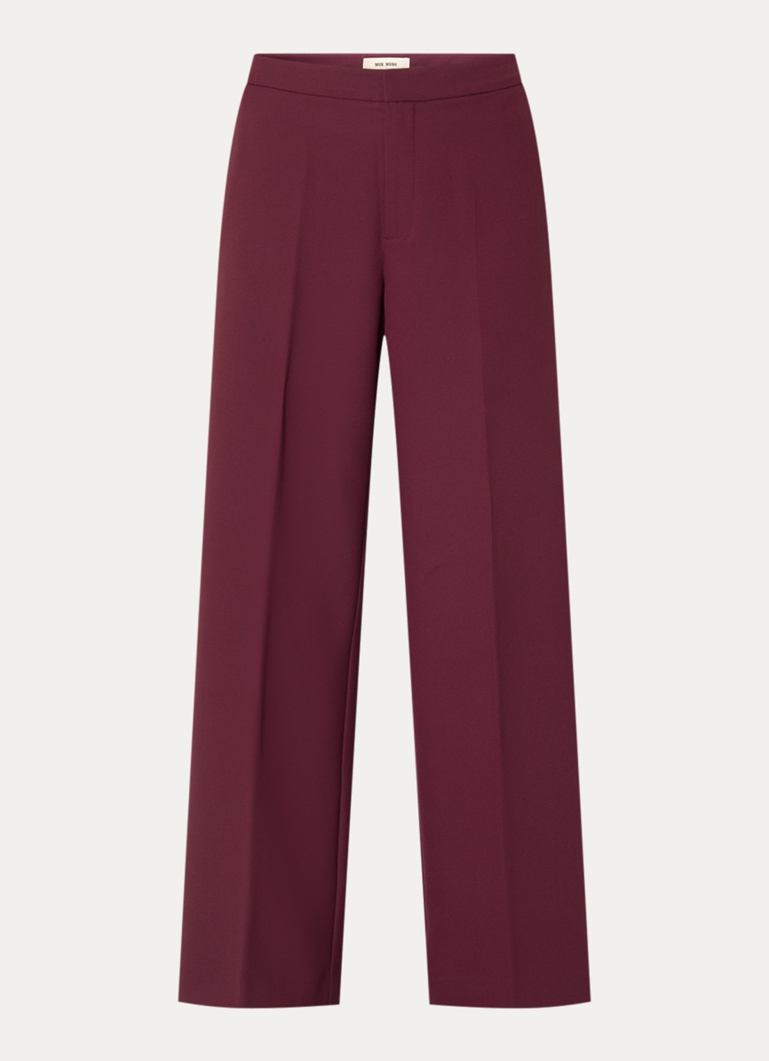 Mos Mosh MMLeya Miley high waist wide fit pantalon met steekzakken - voorkant royalblauw