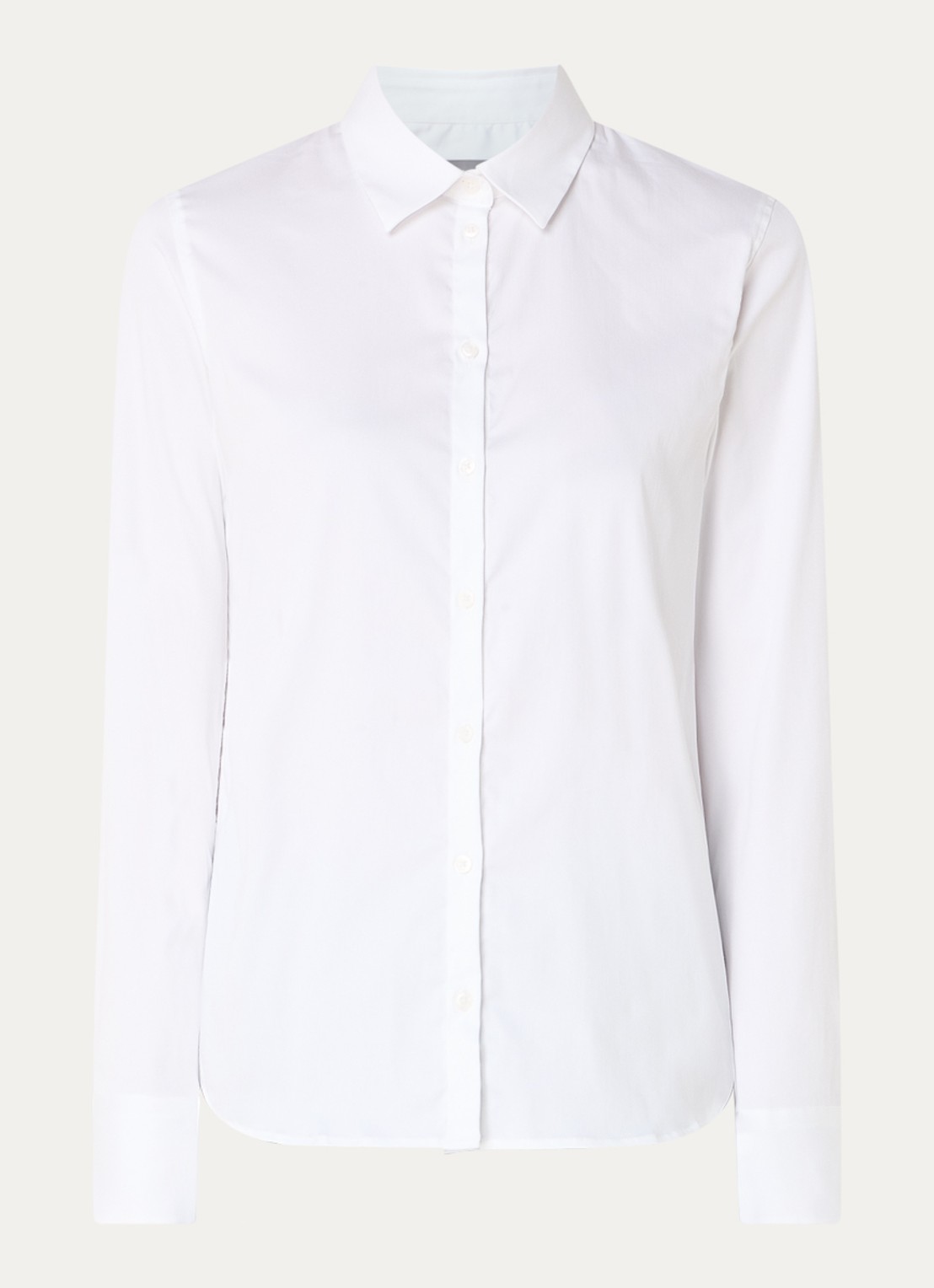 Mos Mosh MMMartina blouse met stretch - voorkant 2 wit