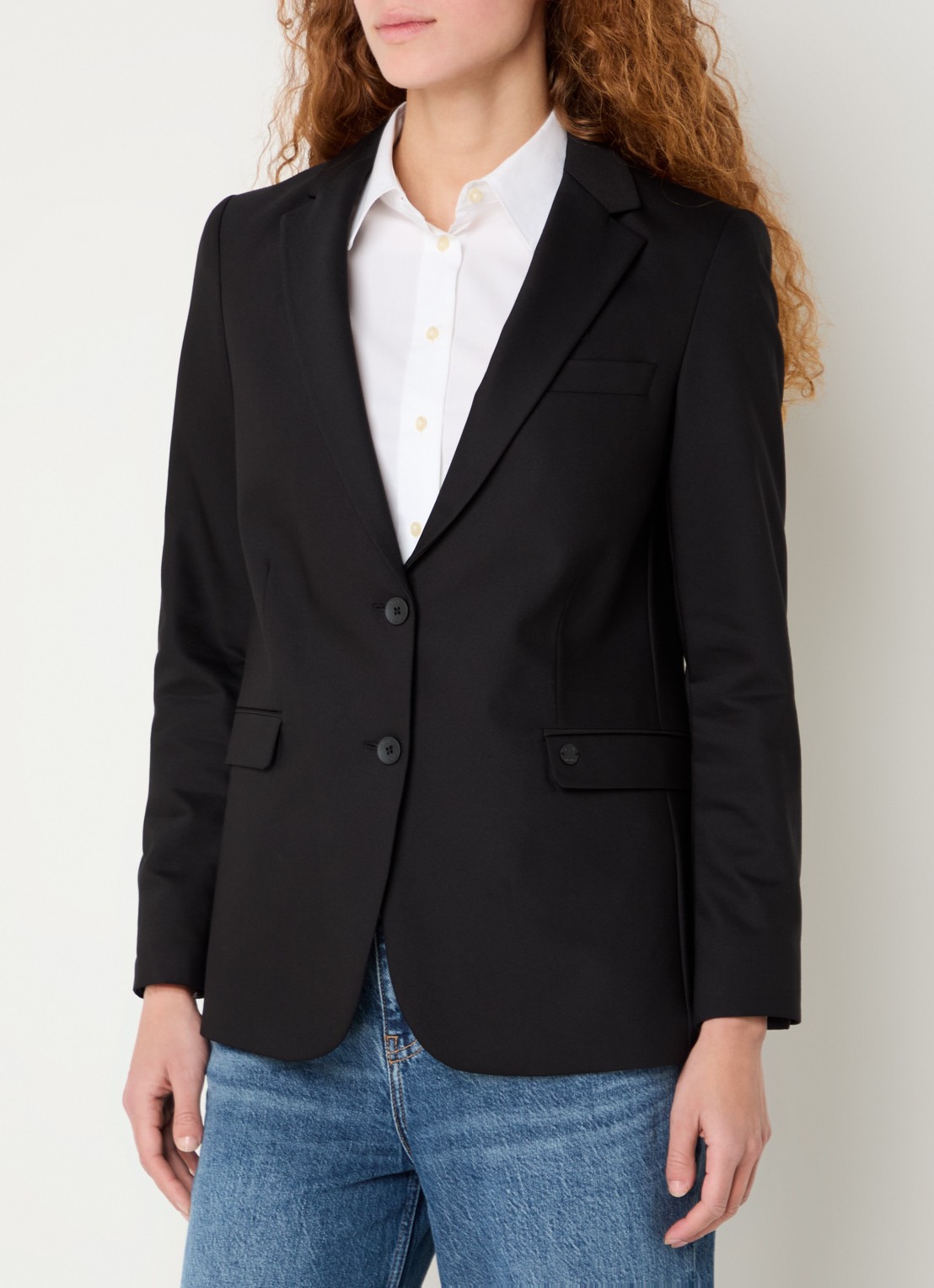 Mos Mosh MMMary Night blazer met klepzakken - detail 4 zwart