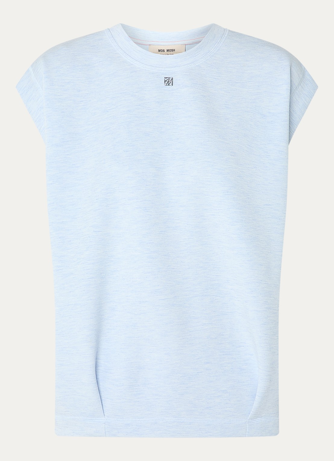 Mos Mosh MMNamara top met logo - voorkant lichtblauw