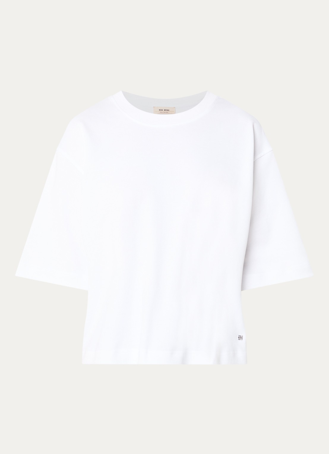 Mos Mosh MMNatalie T-shirt met stretch - voorkant 3 wit