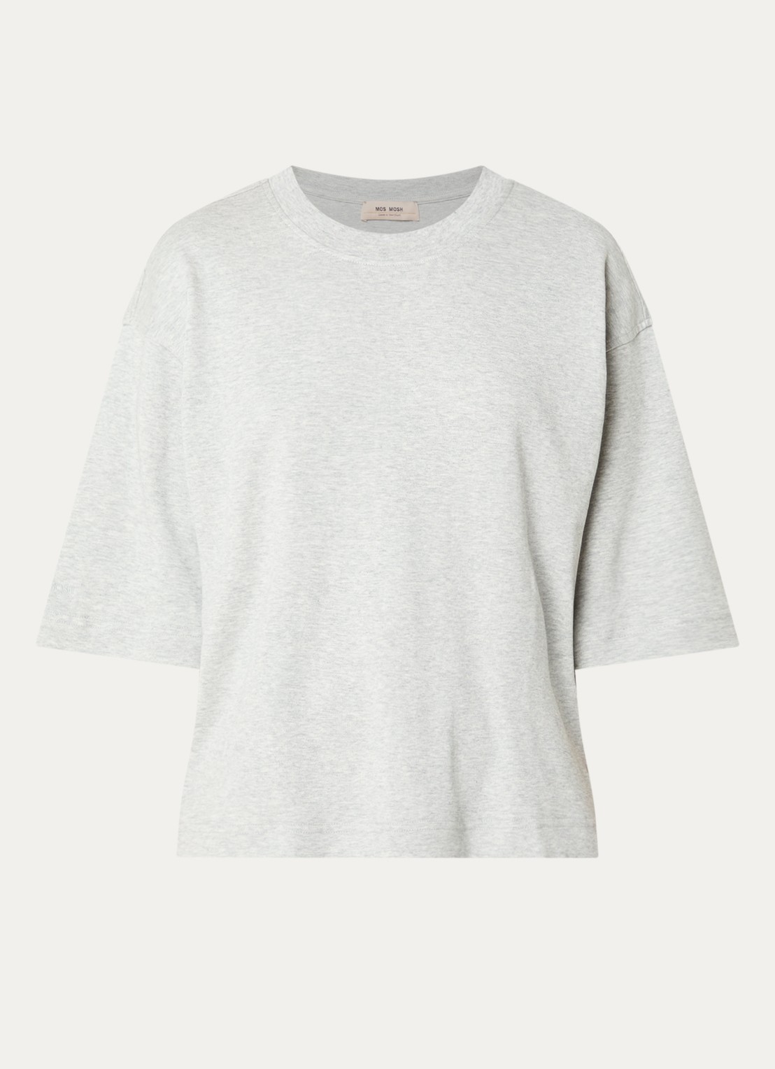 Mos Mosh MMNatalie T-shirt met stretch - voorkant 2 grijs