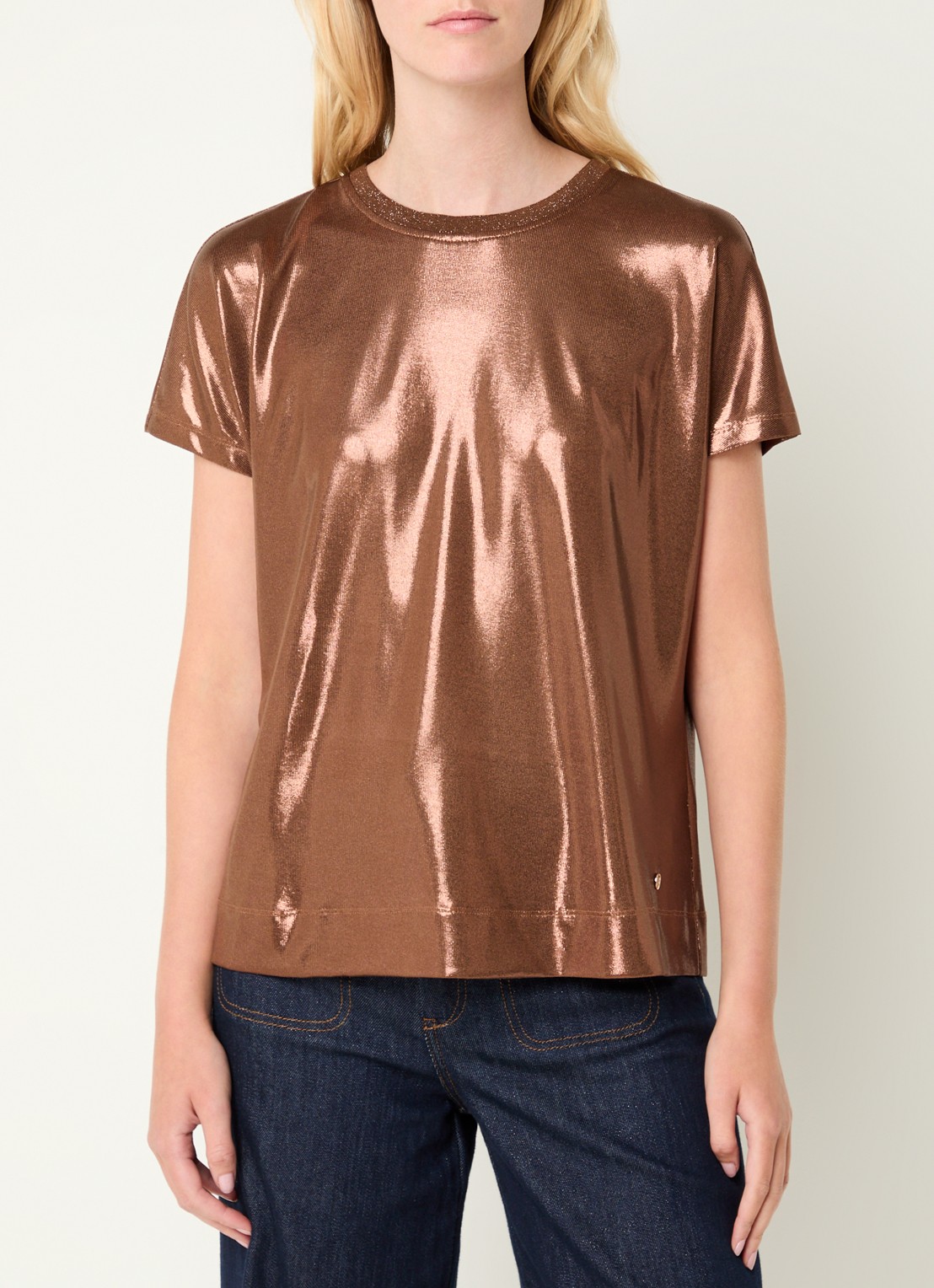 Mos Mosh MMNivola top met metallic finish - detail koper