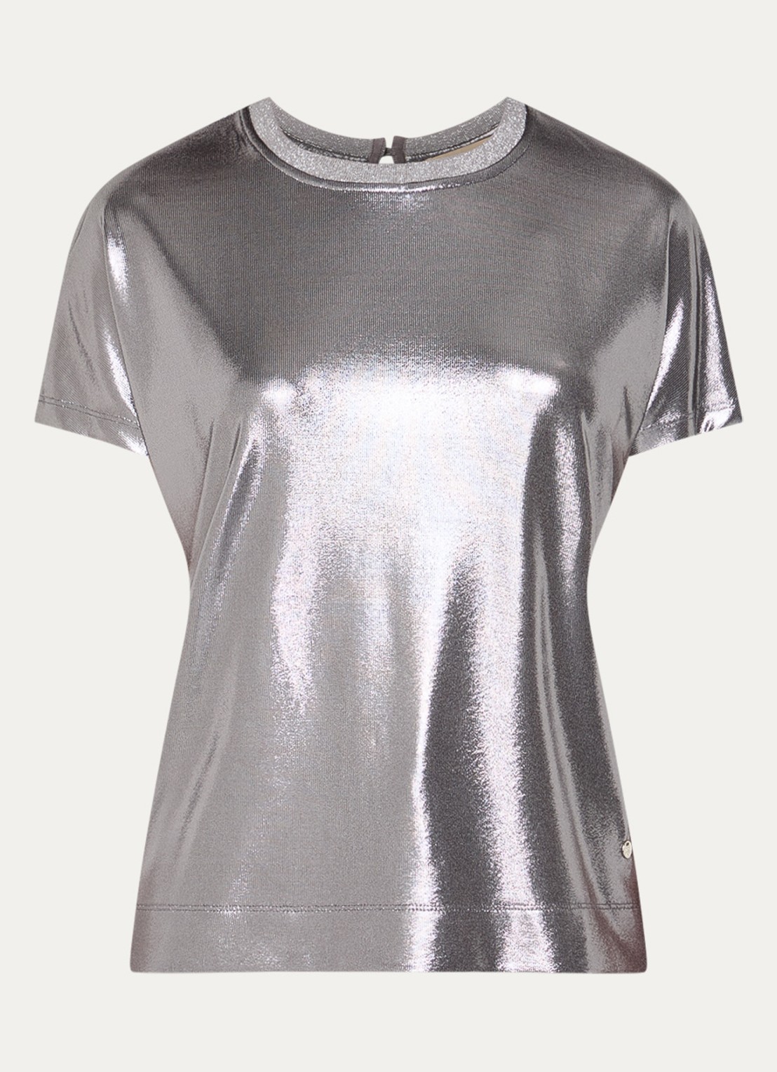 Mos Mosh MMNivola top met metallic finish - voorkant 3 zilver