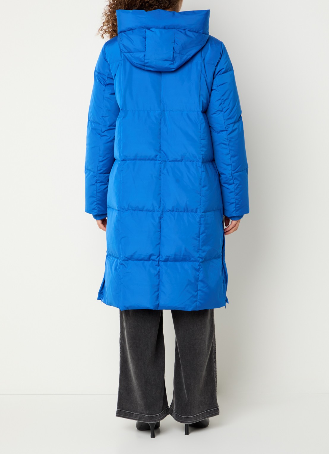 Mos Mosh MMNova longline puffer jas met steekzakken - achterkant 4 kobaltblauw