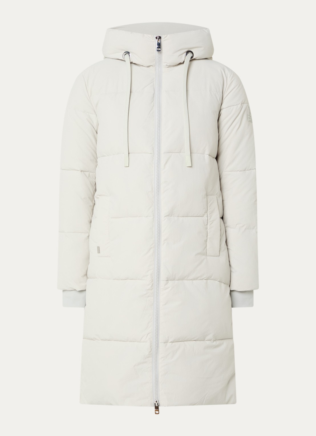 Mos Mosh MMNova Terma puffer jas met capuchon - voorkant 3 lichtgrijs