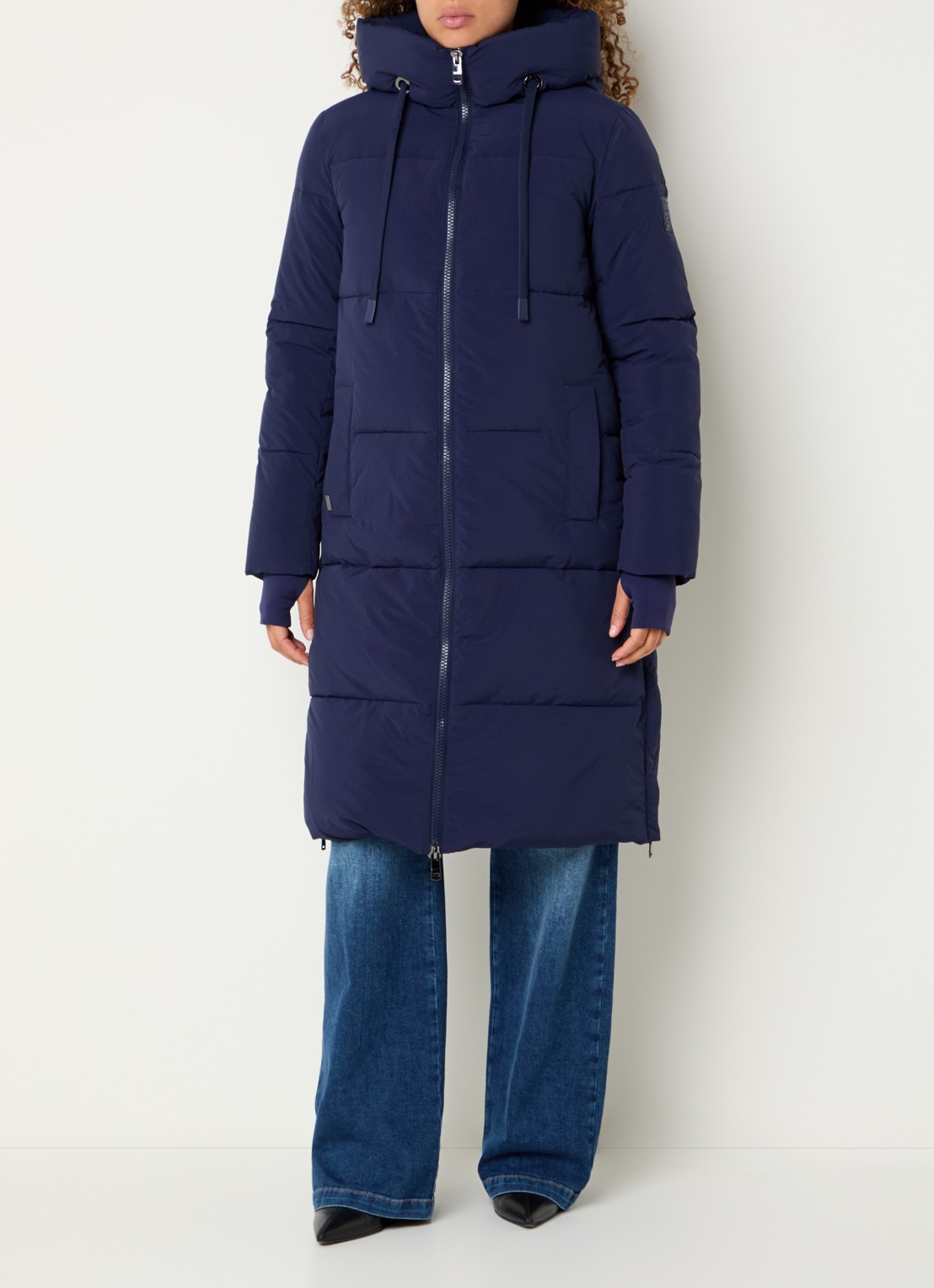 Mos Mosh MMNova Terma puffer jas met capuchon - detail 4 donkerblauw