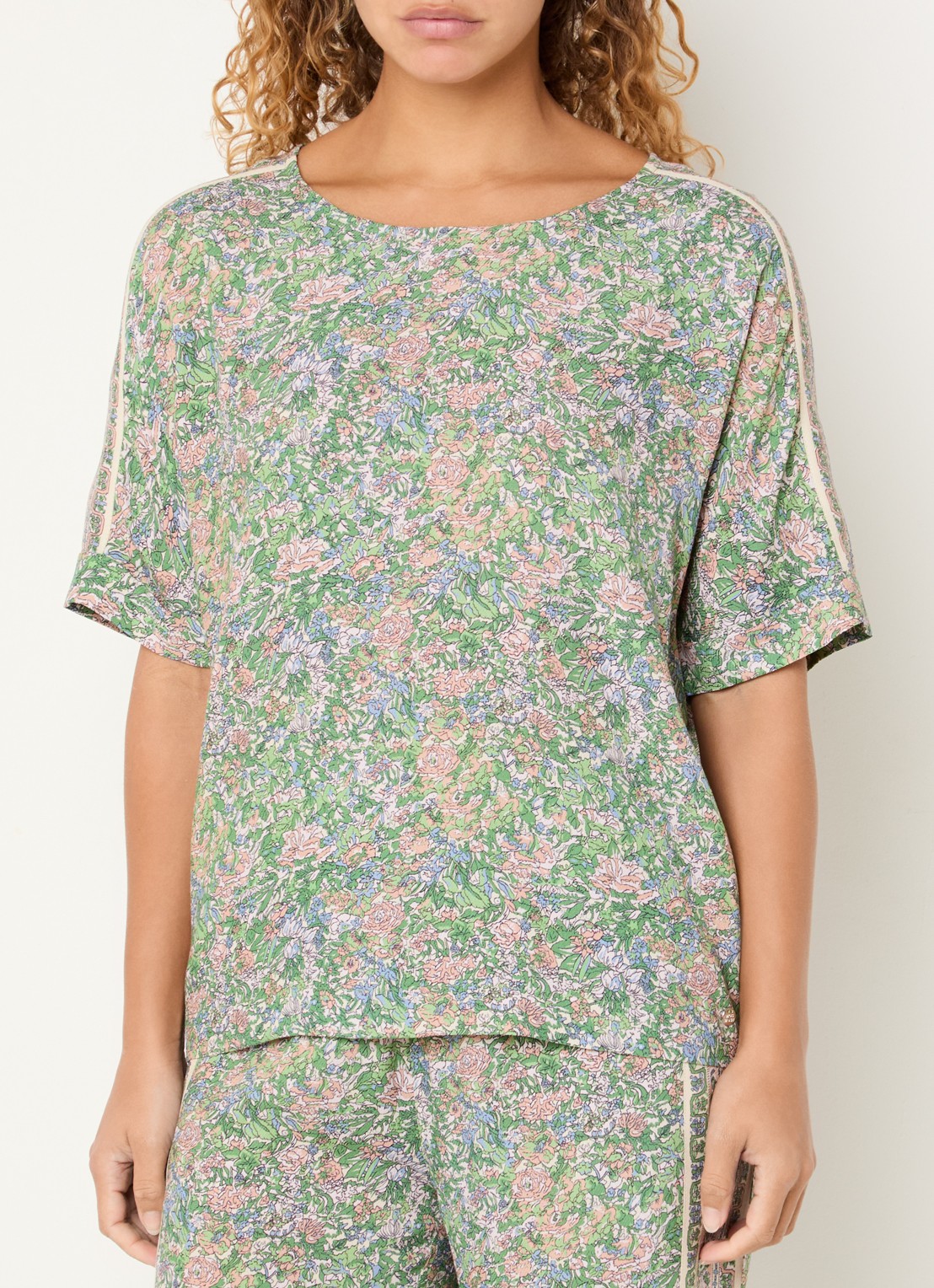 Mos Mosh MMPalma top met bloemenprint - detail 2 groen