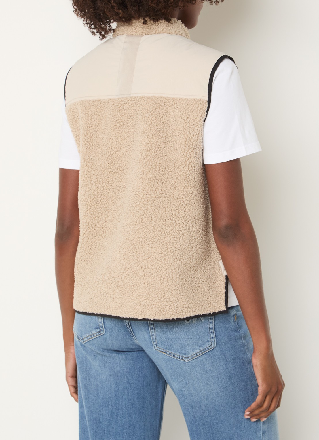 Mos Mosh MMRowe Eli bodywarmer van teddy - achterkant 4 beige