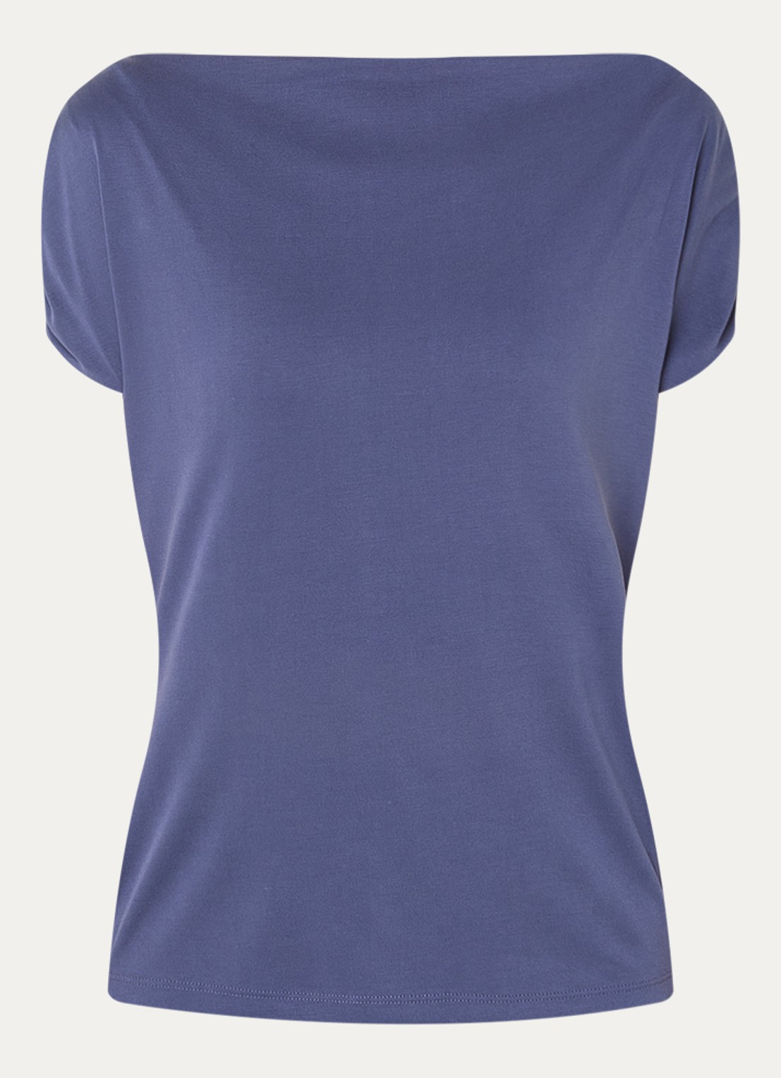 Mos Mosh MMShima top met boothals - voorkant 2 staalblauw