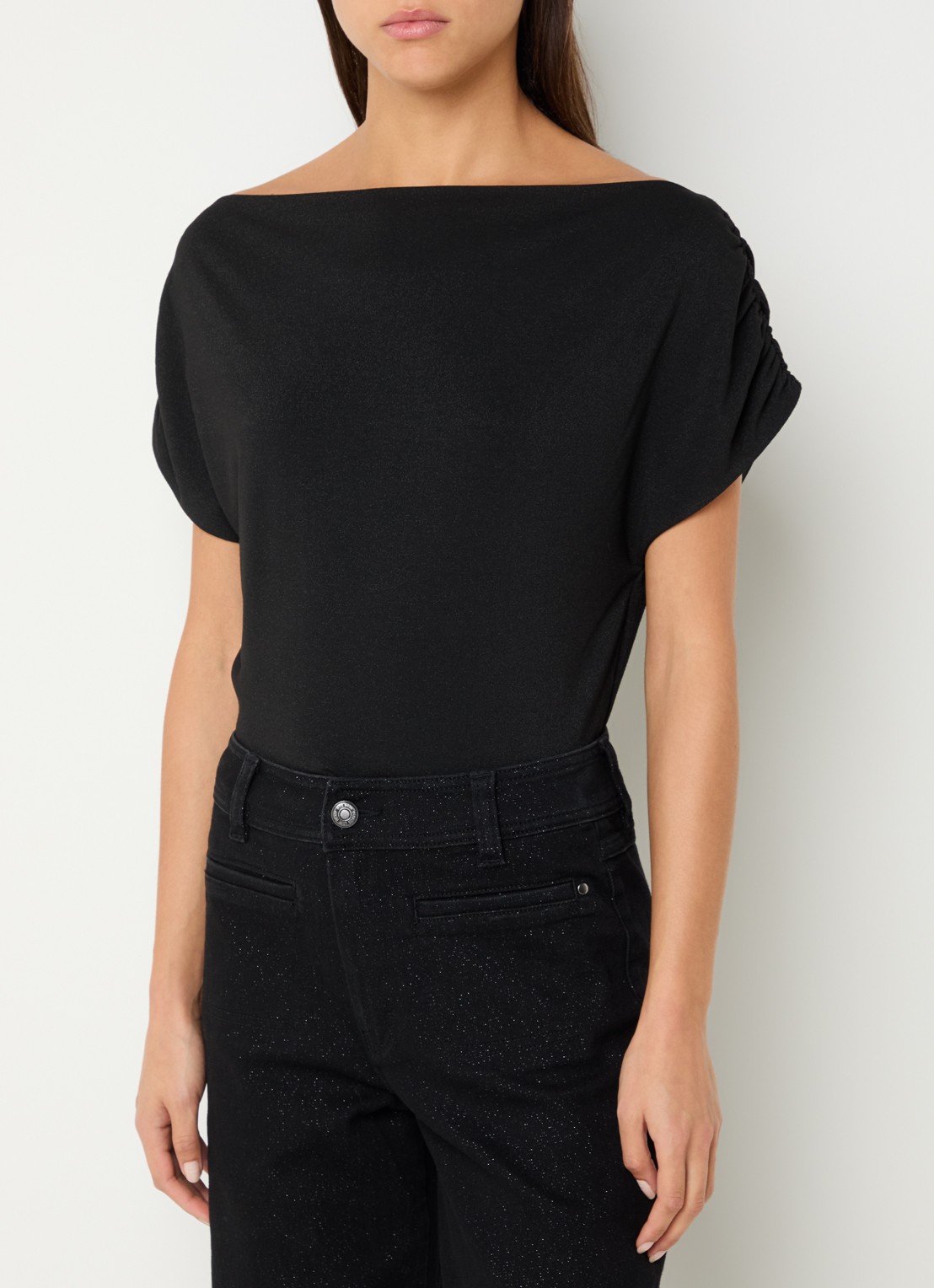 Mos Mosh MMShima top met lurex - detail 3 zwart