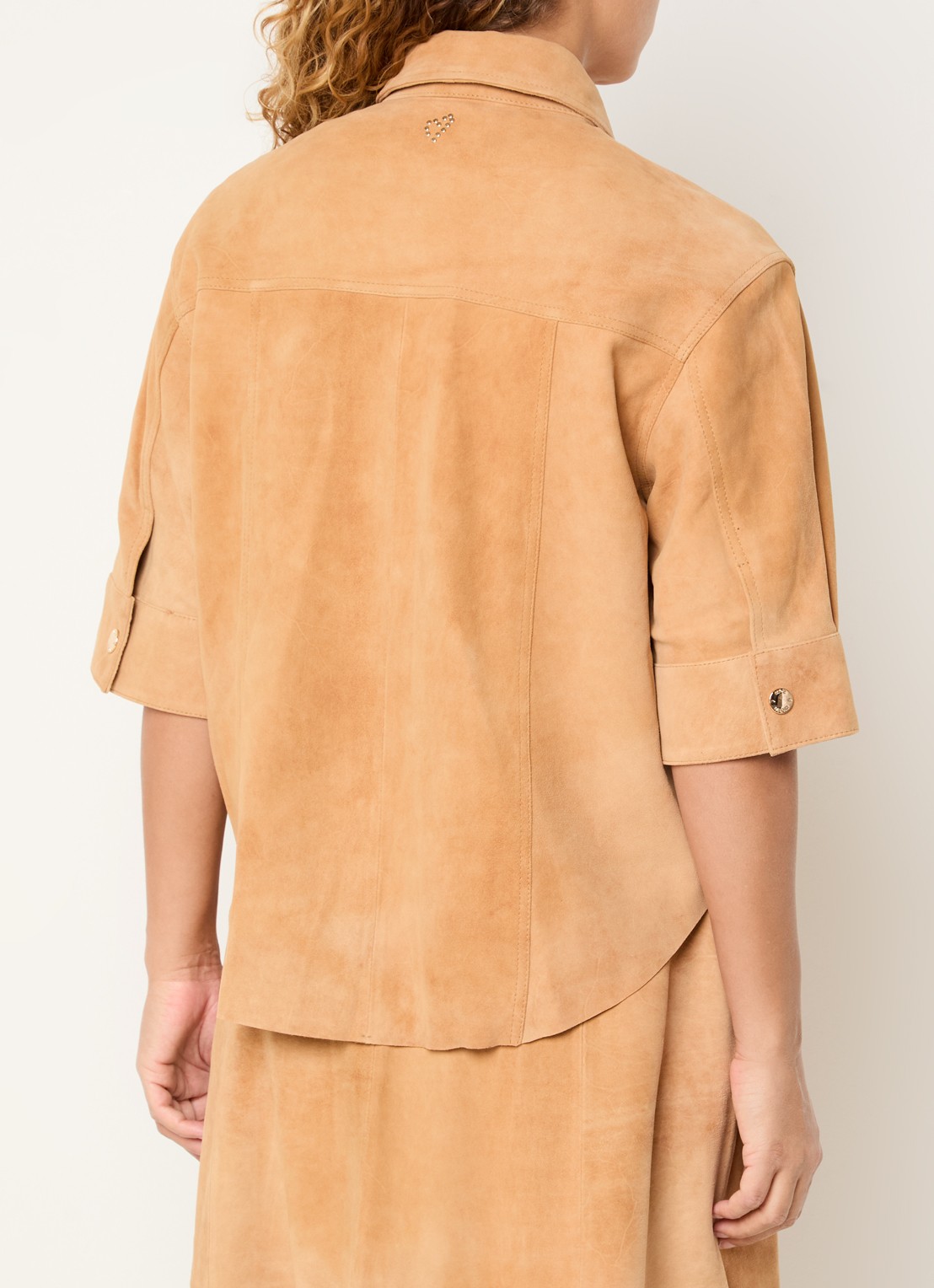 Mos Mosh MMSigga blouse met borstzakken - achterkant donkeroranje