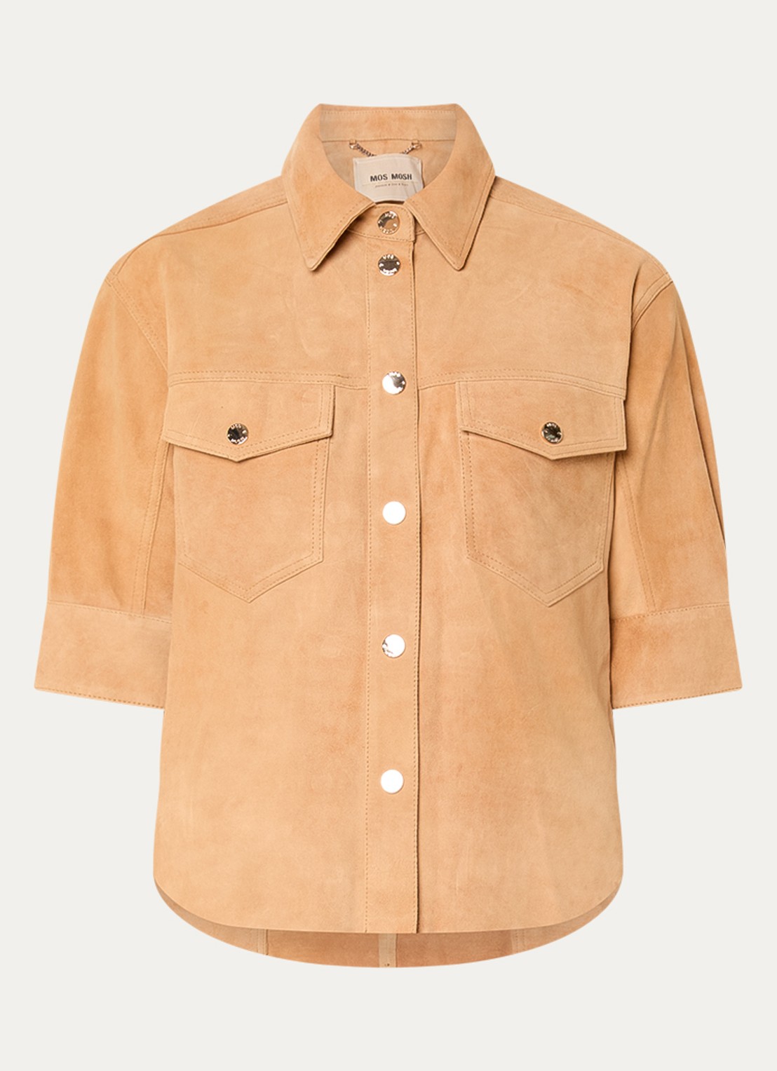 Mos Mosh MMSigga blouse met borstzakken - voorkant 2 donkeroranje