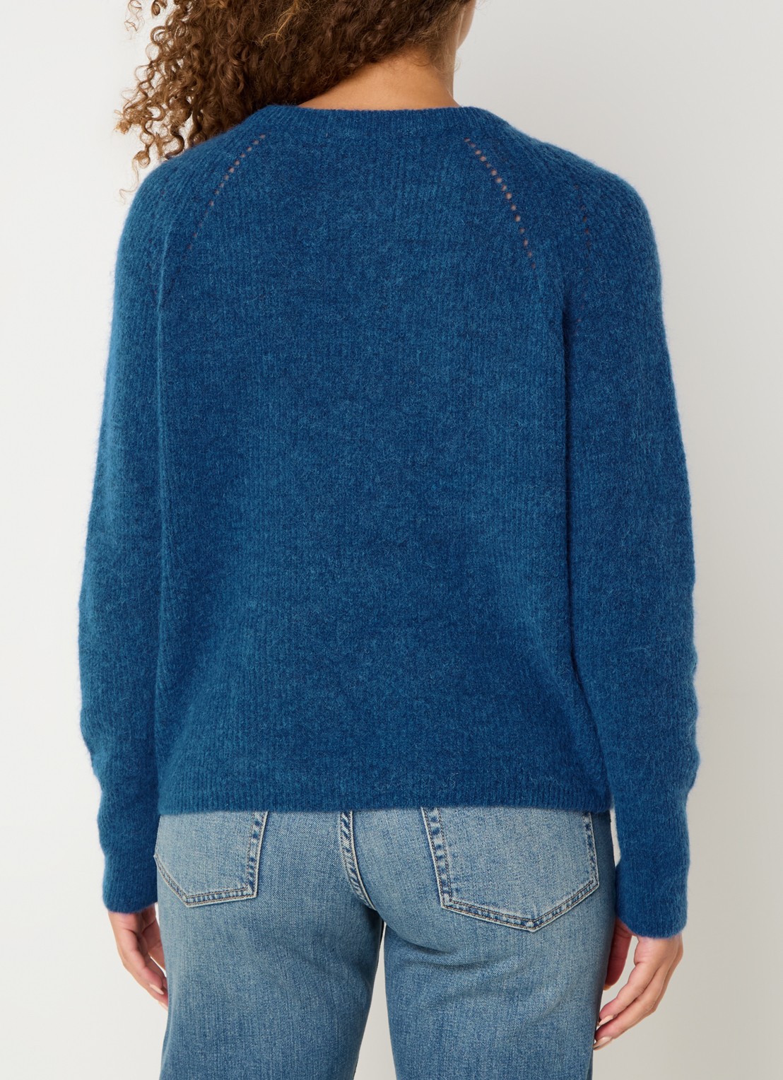 Mos Mosh MMTammy fijngebreide pullover - achterkant petrol