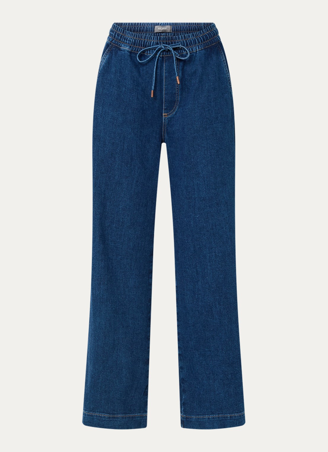Mos Mosh MMVasco high waist wide leg jeans met donkere wassing - voorkant 3 donkerblauw