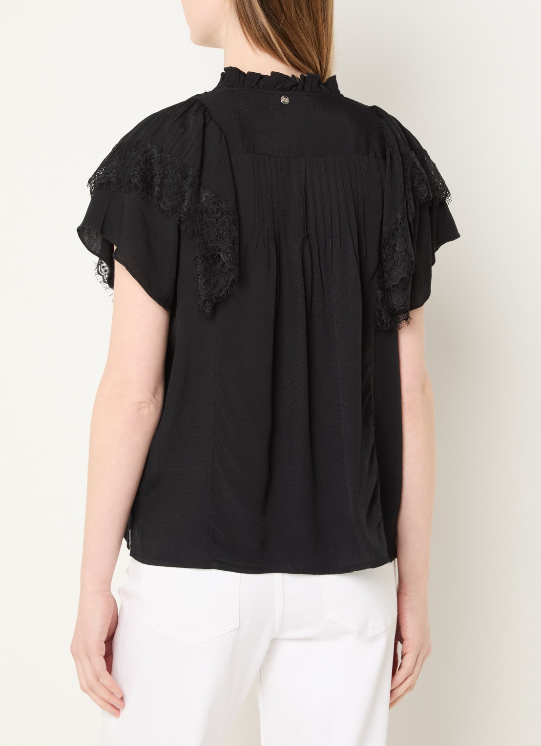 Mos Mosh MMWea tuniek met broderie - achterkant 2 zwart
