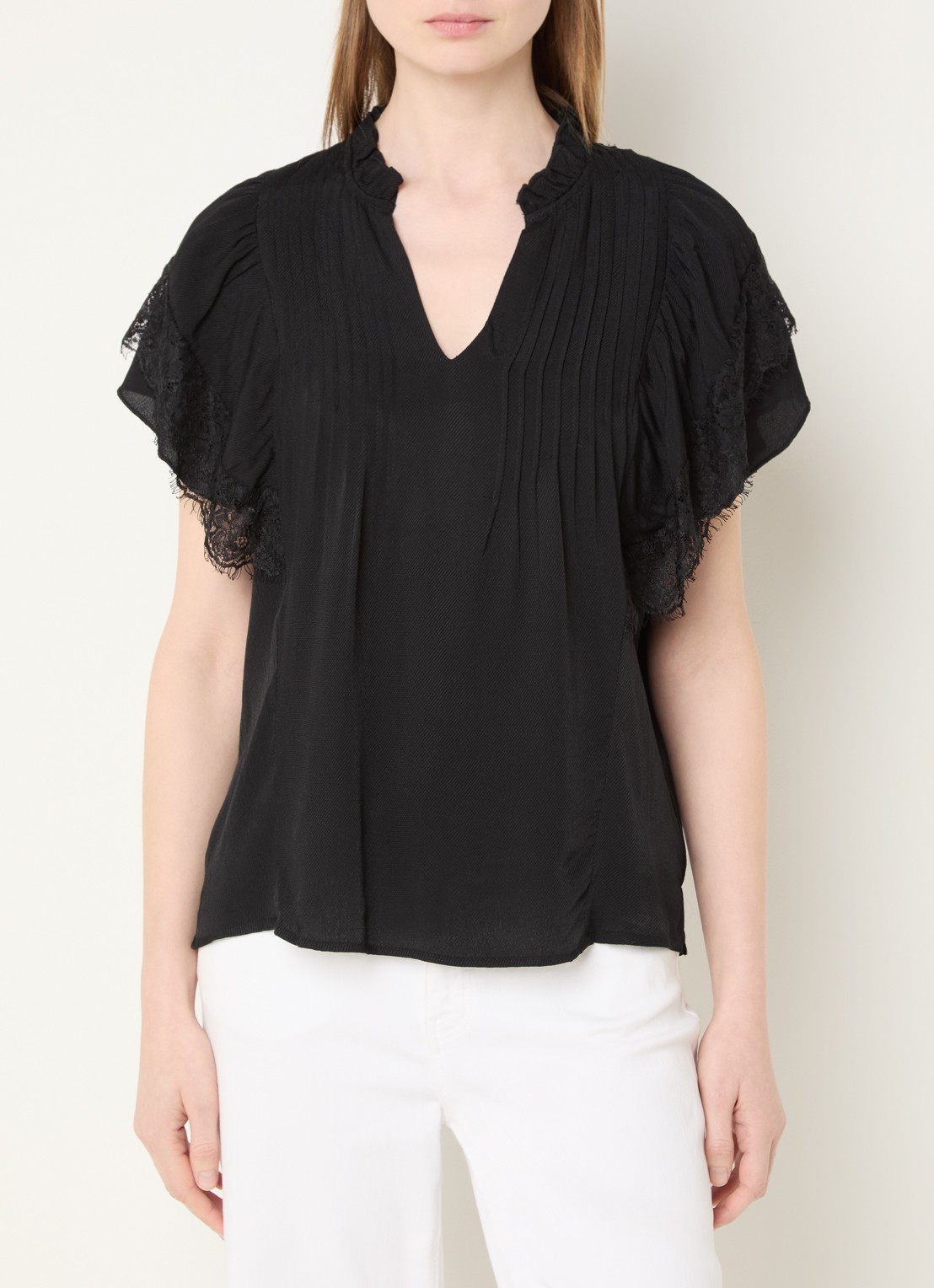 Mos Mosh MMWea tuniek met broderie - detail zwart