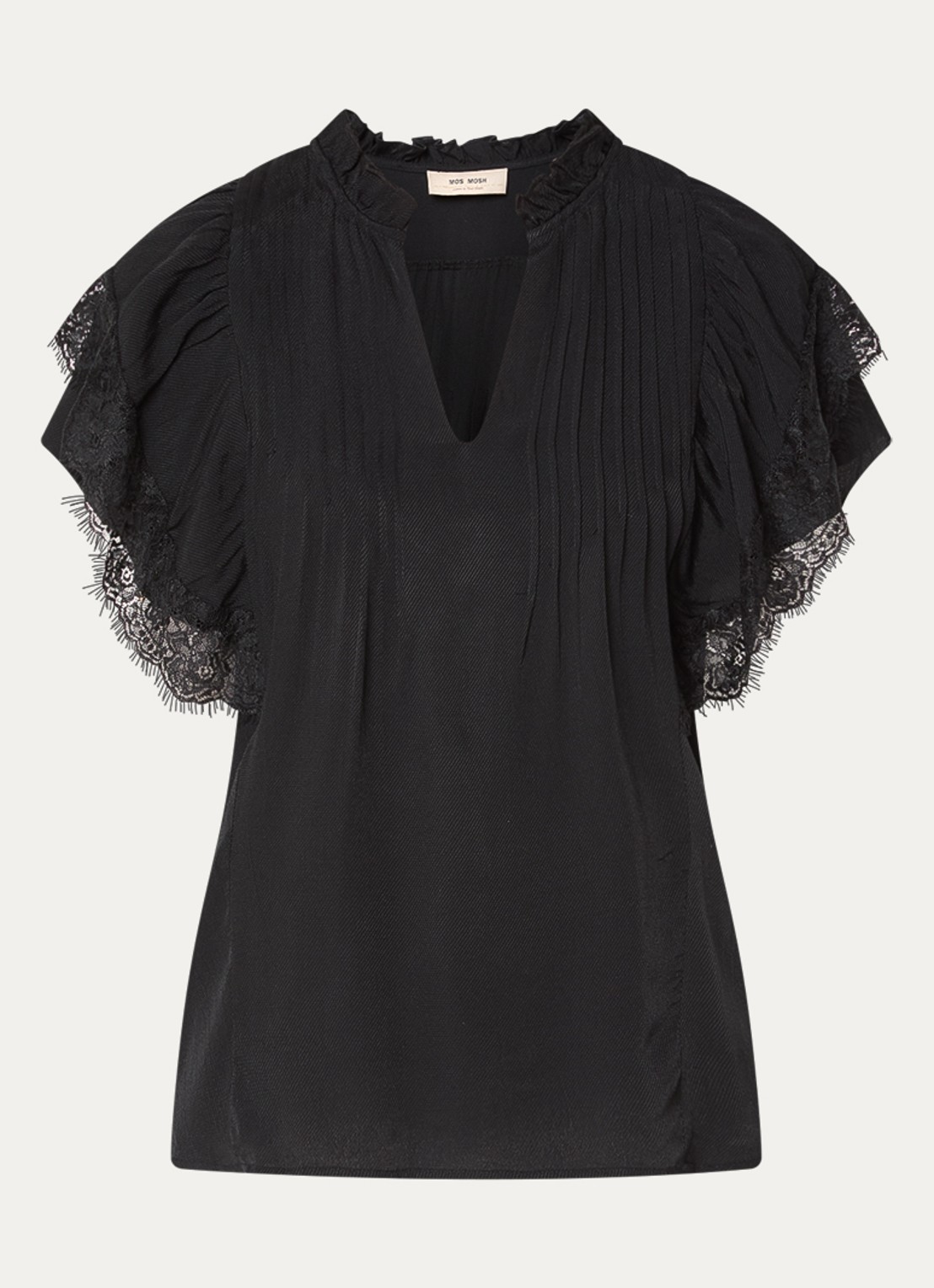 Mos Mosh MMWea tuniek met broderie - voorkant 3 zwart