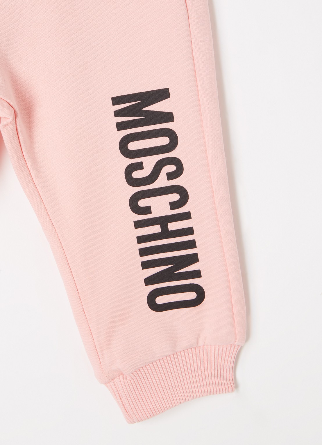 Moschino Tapered fit joggingbroek met logoprint - detail roze
