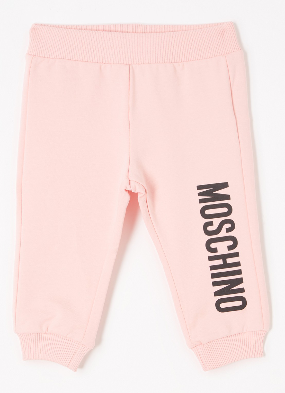 Moschino Tapered fit joggingbroek met logoprint - voorkant 2 roze