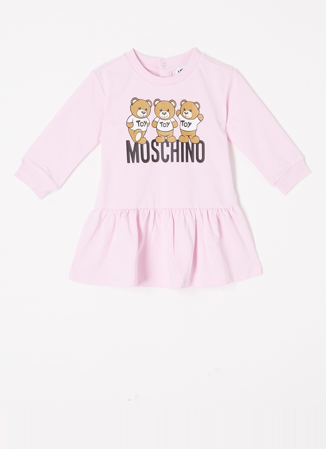 Moschino Trui-jurk met frontprint - voorkant 2 roze