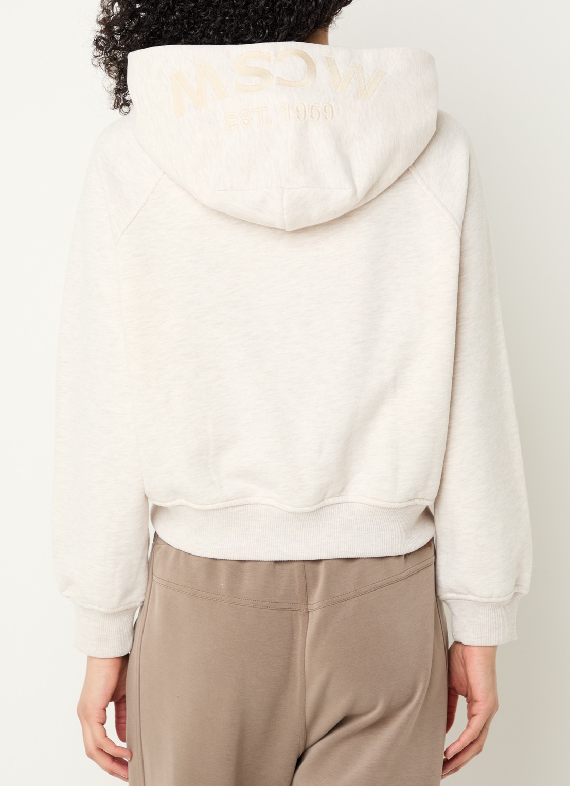 Moscow Elmy sweatvest met capuchon en steekzakken - achterkant 5 beige