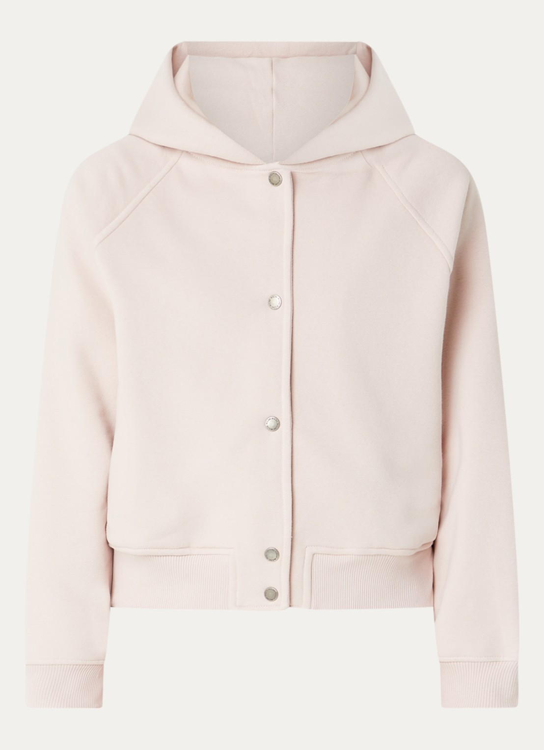 Moscow Elmy sweatvest met capuchon en steekzakken - voorkant 2 oudroze