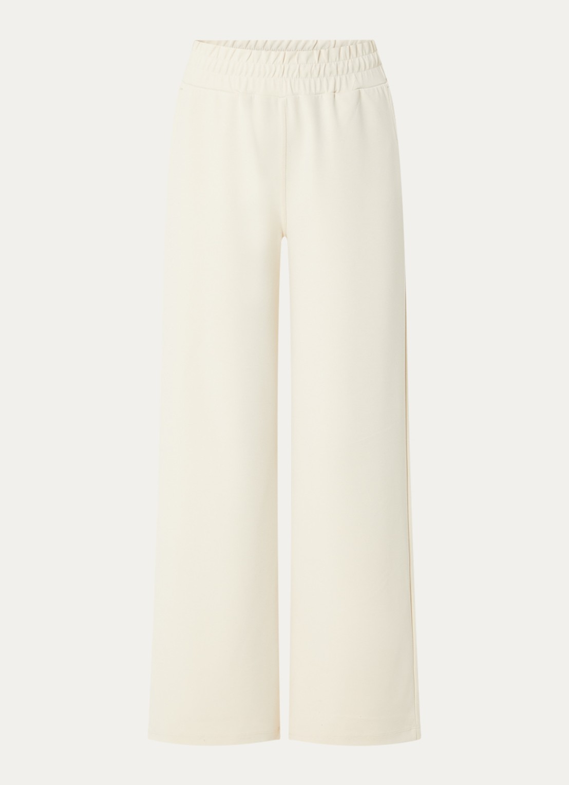 Moscow Jo high waist wide fit pantalon met steekzakken - voorkant 5 creme