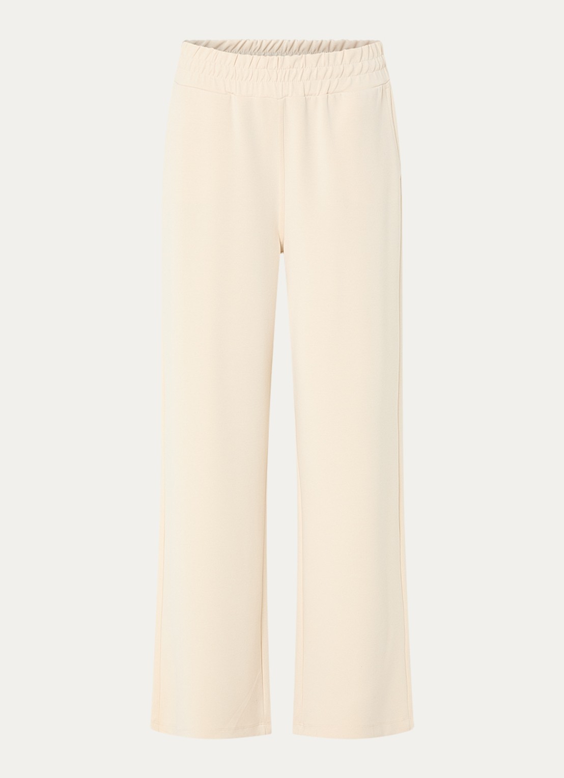 Moscow Jo high waist wide fit pantalon met steekzakken - voorkant 7 creme