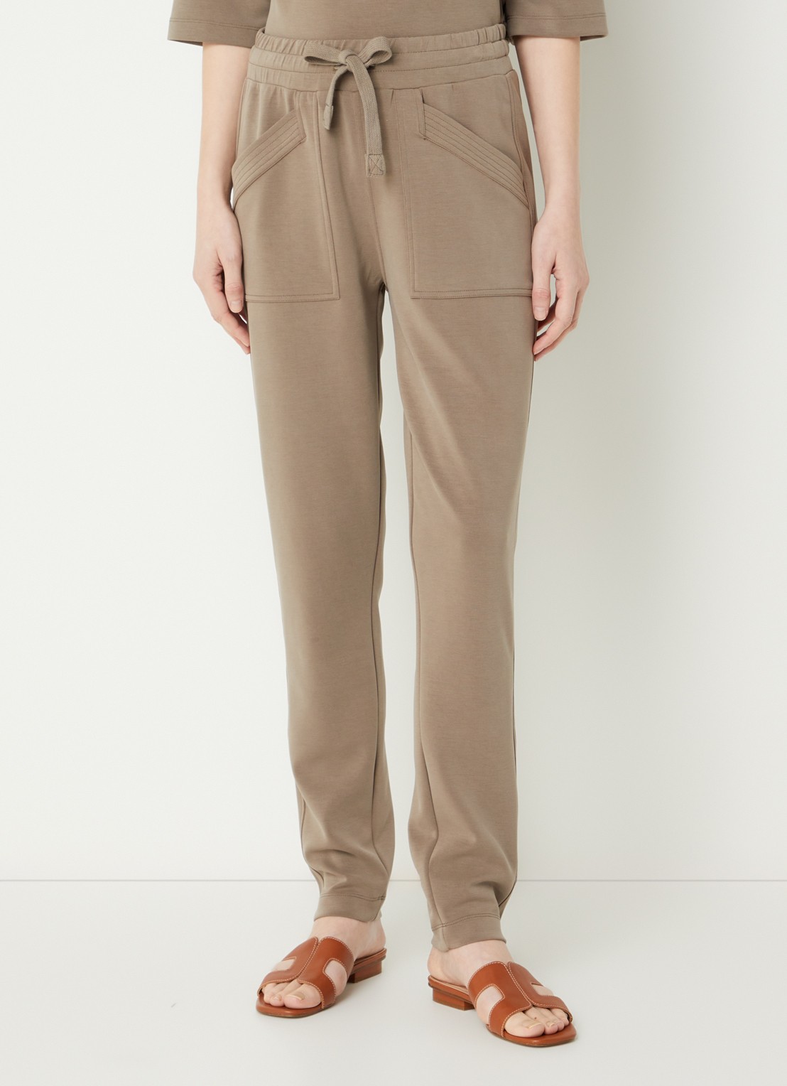 Moscow Jukin tapered fit pantalon met steekzakken - detail 4 lichtbruin