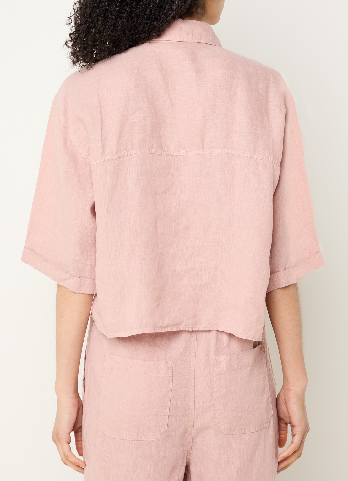 Moscow Lady blouse van linnen - achterkant 4 lichtroze
