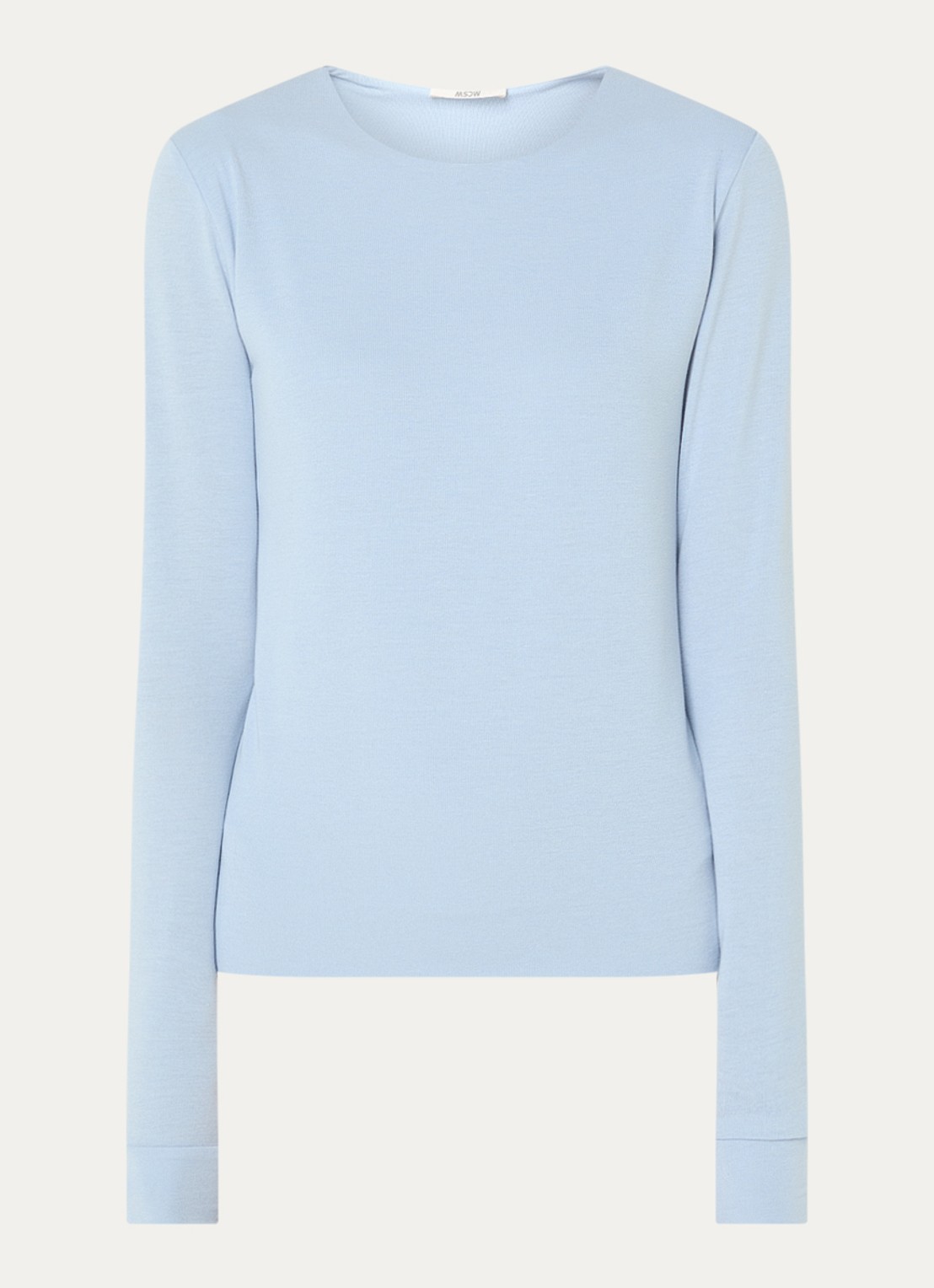 Moscow Lucia longsleeve met ronde hals - voorkant 2 lichtblauw