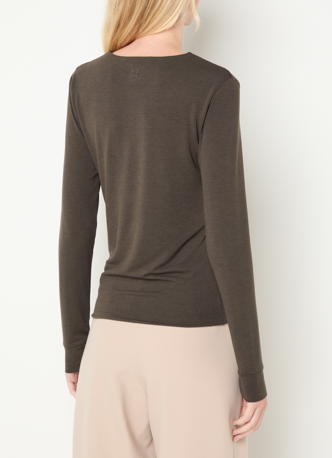Moscow Lucia longsleeve met ronde hals - achterkant antraciet
