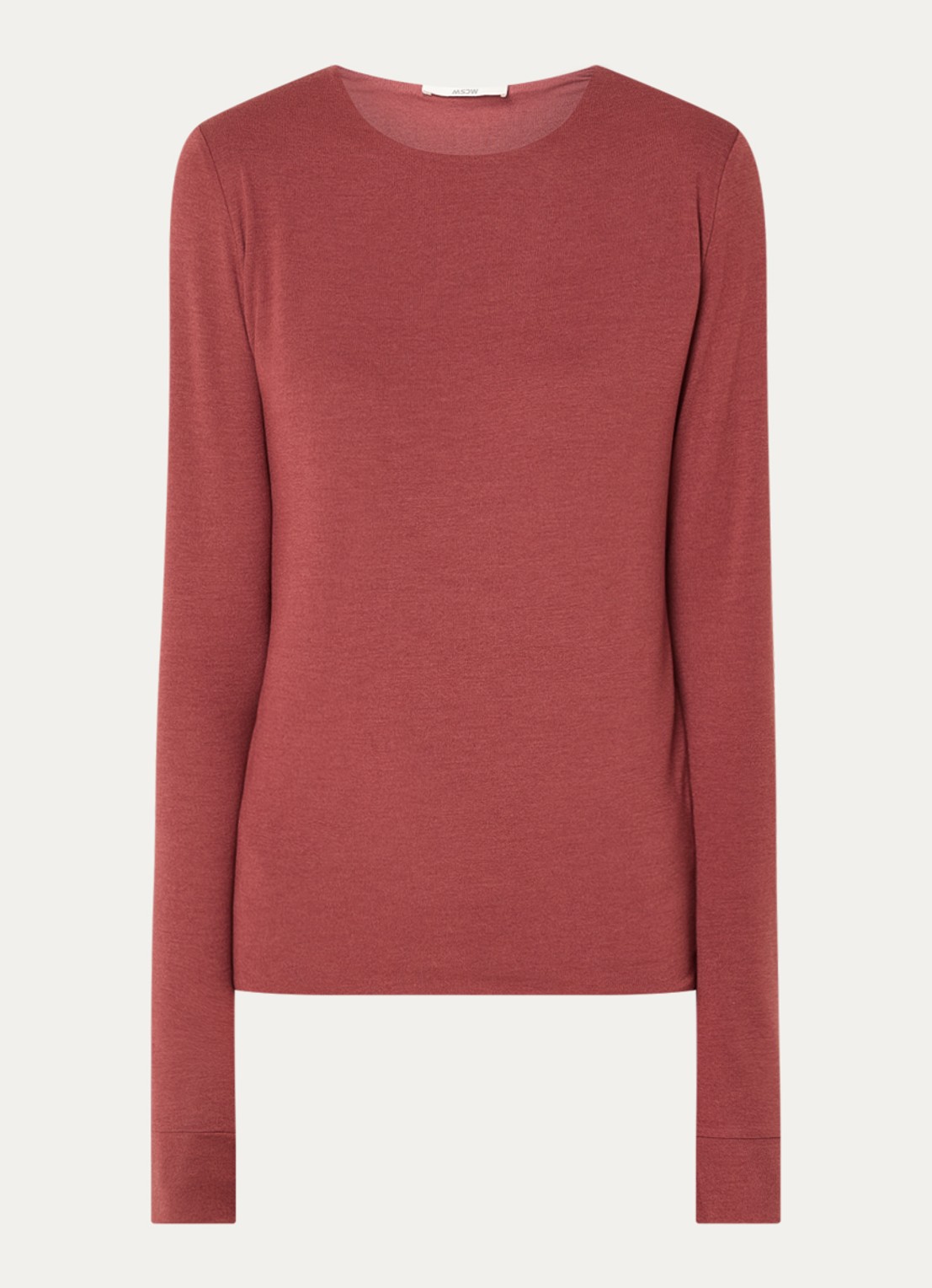 Moscow Lucia longsleeve met ronde hals - voorkant 2 steenrood