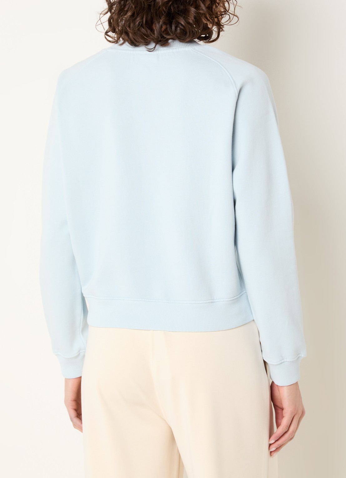 Moscow Pepper sweater met logoprint - achterkant 2 lichtblauw