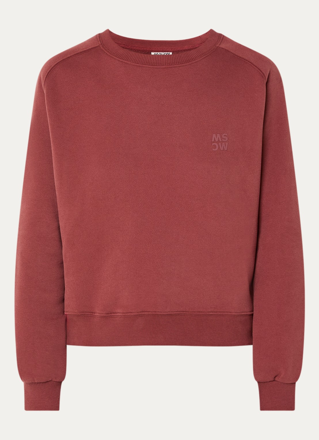 Moscow Sweater met logo- en backprint - voorkant 3 oranjerood